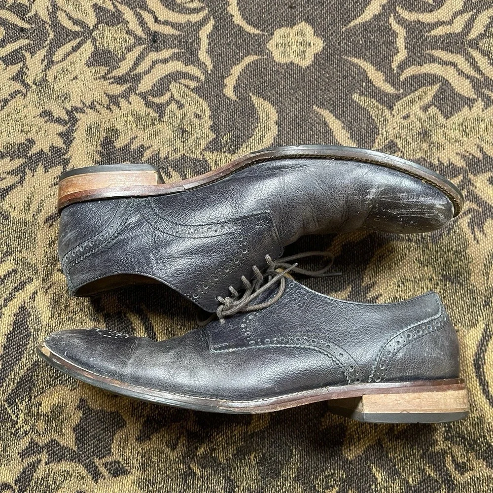 Cole Haan Williams Medallion 2 Lace Up Oxford Navy Blue leather Shoes Men's 9